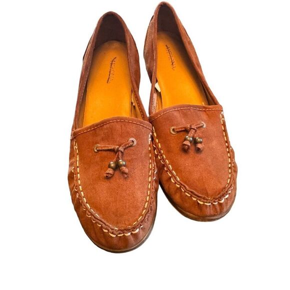 Naturalizer Brown Suede Wedge Moccasin Shoe Size 7 - Picture 2 of 4